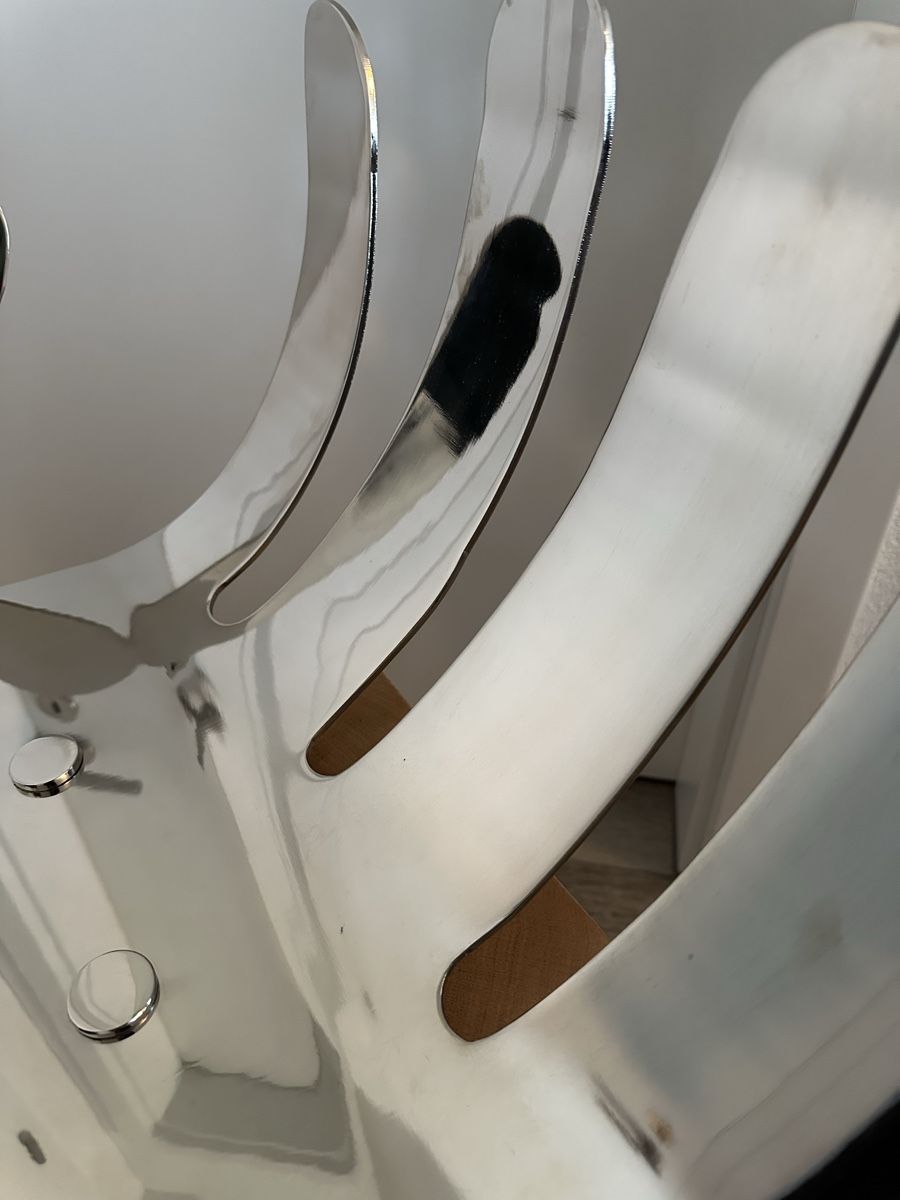 Hocker: Designer Stuhl, Edelstahl Sumpfeiche – Gebraucht aus Gossau SG von luckyluke22 6