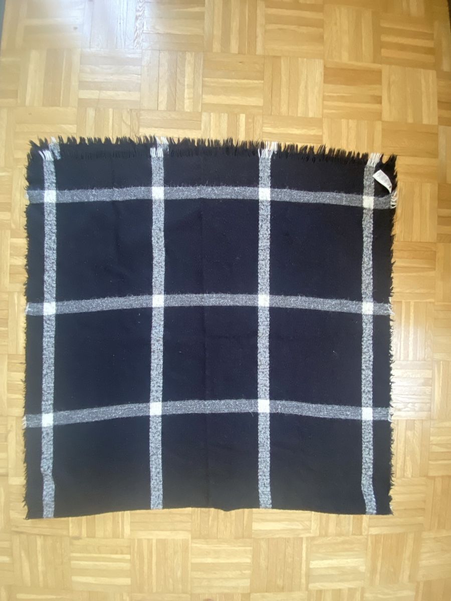 Foulard & Sciarpe: Schal kariert schwarz- weiss mit Fransen – Usato da Bern venduto da rah_fpy5 2