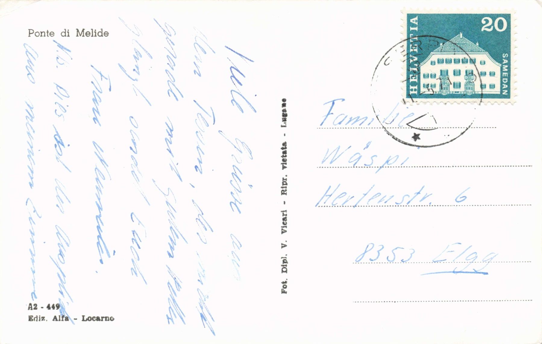 Cartoline postali: 2 Cartoline Lugano Melide – Usato da Biasca venduto da Blenio71 1