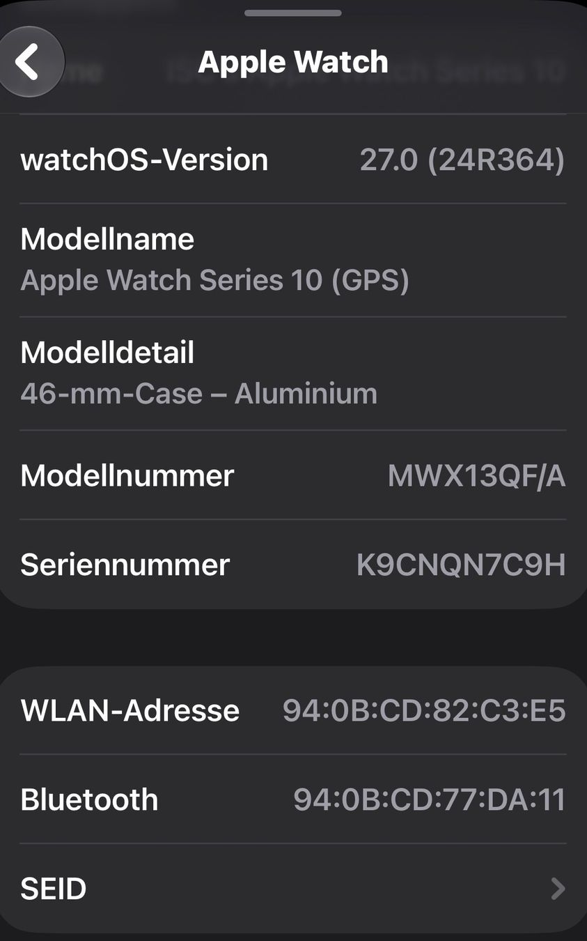 Apple Smartwatch: Apple Watch Series 10 GPS – Usato da Zürich venduto da ser_sch 7