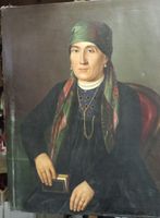Portrait Oelgemälde Italienerin  1815-1875, Orig.