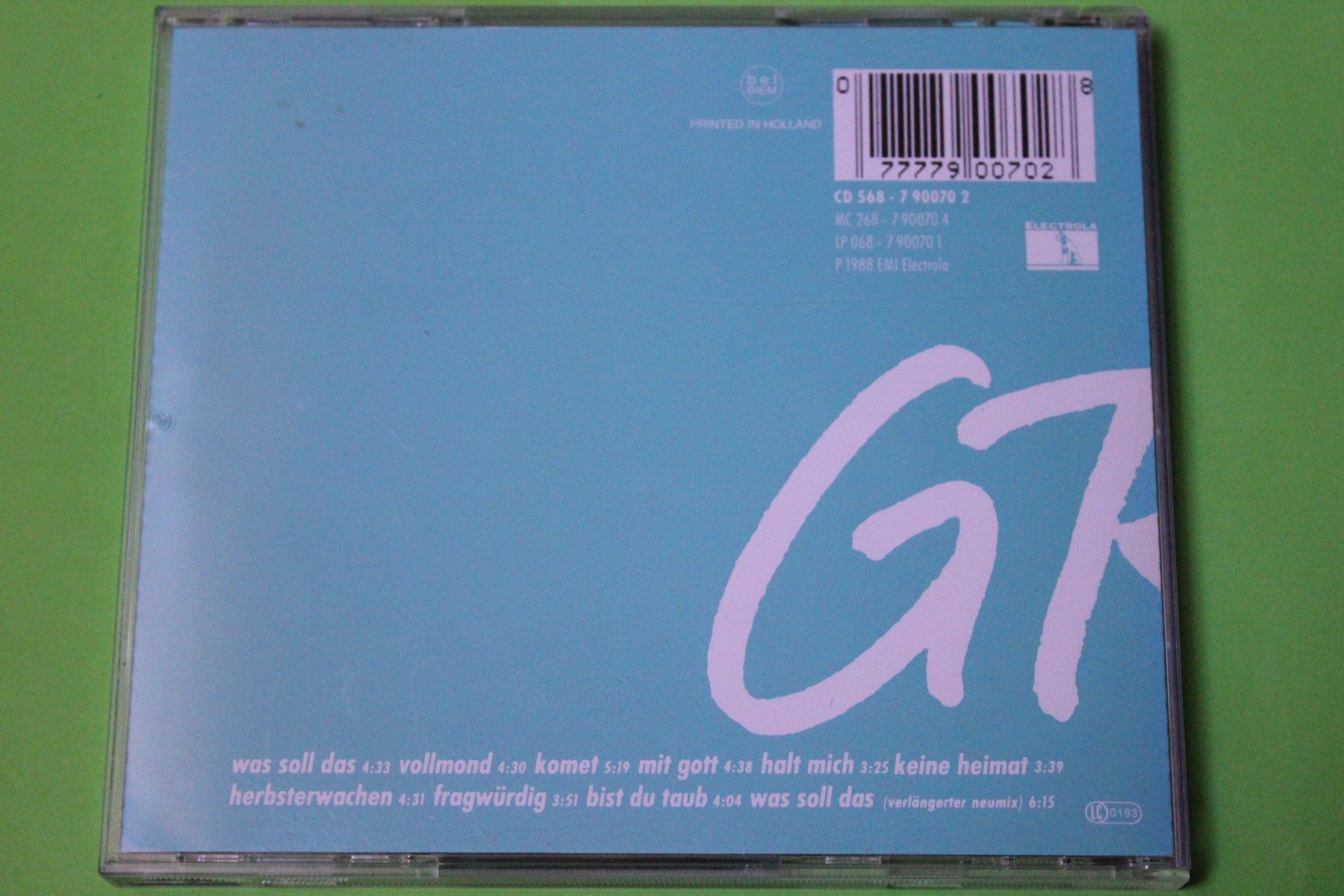 CD: HERBERT GRÖNEMEYER - Ö CD 1988 – Usato da Tübach venduto da JamesStone 2