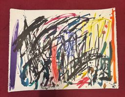 Aquarell Hand signiert Bild