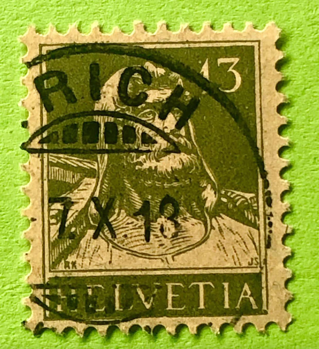 Alle Briefmarken: Nr.139 Tellbrustbild GESTEMPELT    – Gebraucht aus Aarau von Billa007