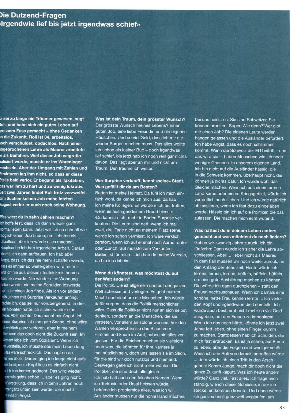 Libri: Surprise, Strassenmagazin – Usato da Aarau venduto da Elmaar41 3