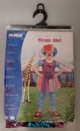 Clown Girl Kostüm Mädchen Grösse 3 bis 5 Jahre