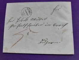 Vorphilabriefumschlag von KRIENS nach Luzern, 17.IV.1869