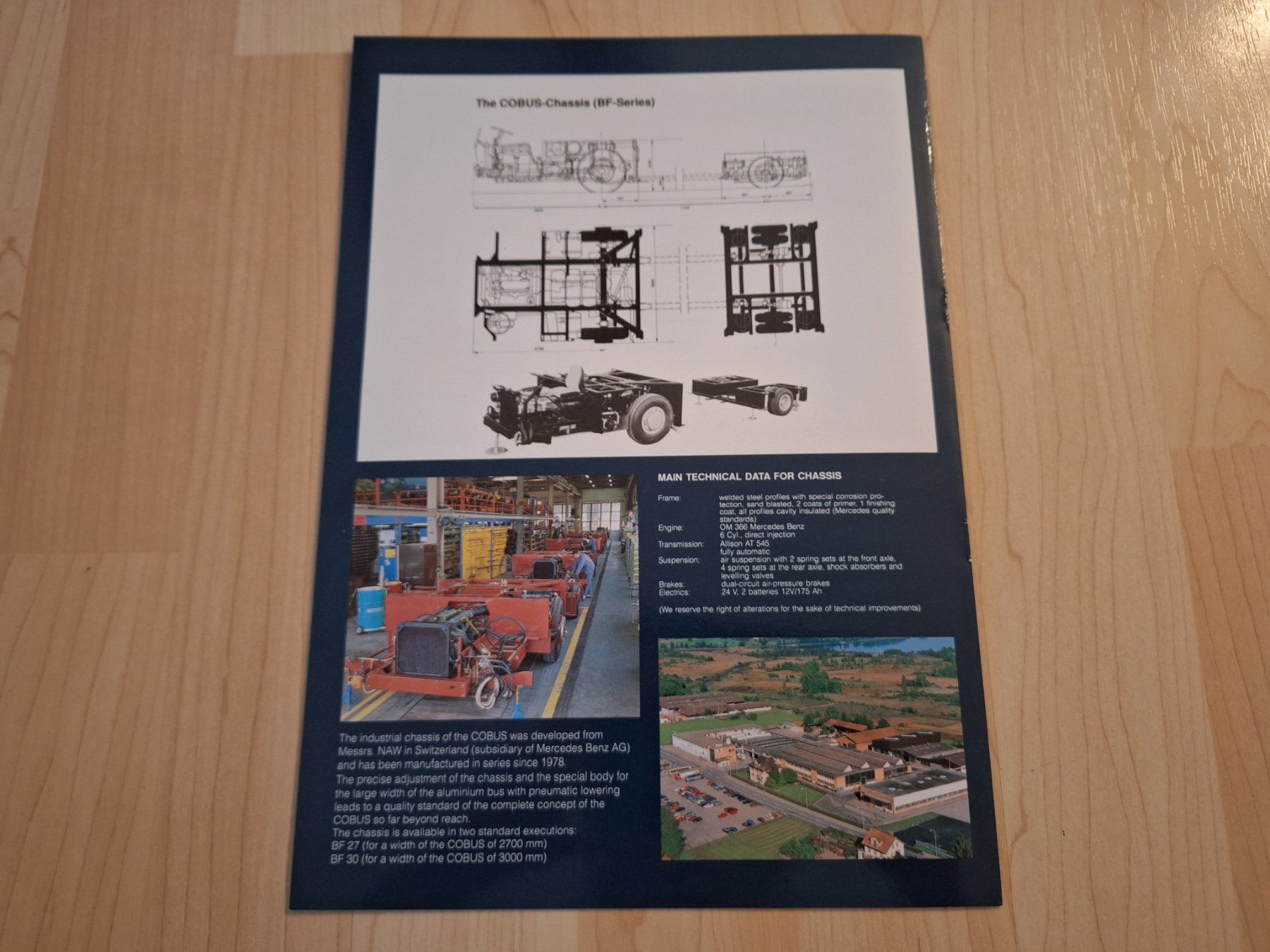 Saurer Dokumente: NAW Dokumentation BF-Chassis/COBUS 300 – Gebraucht aus Gossau ZH von SwissJapan 2