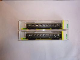2 x DB Schürzenwagen von Minitrix in OVP  Wagen sind NEU