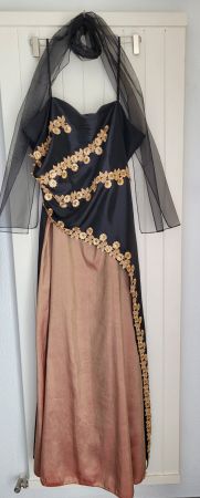 Abendkleid, Galakleid, Festkleid gold Kupfer Grösse 44/46