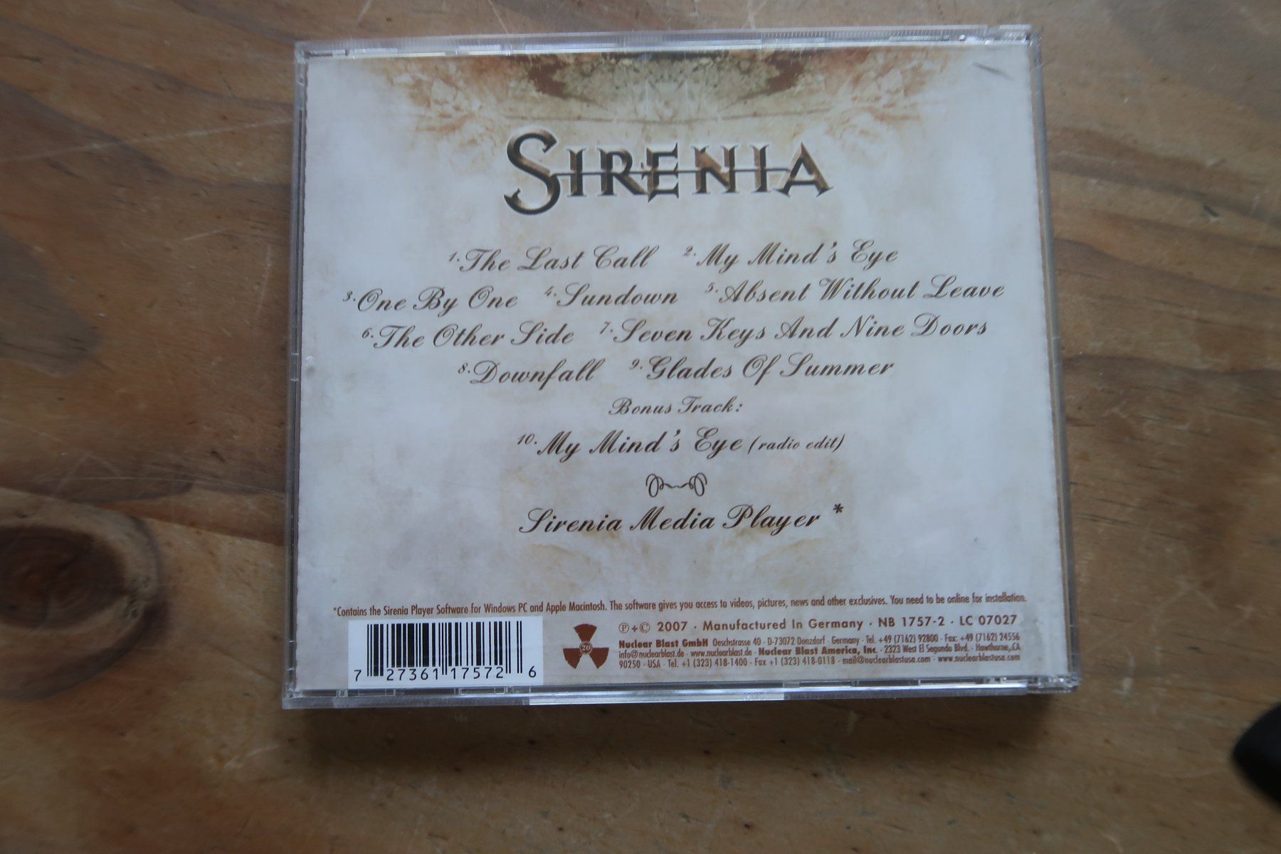 CDs: SIRENIA - NINE DESTINIES AND A DOWNFALL - CD – Gebraucht aus Basel von Patiscat 1