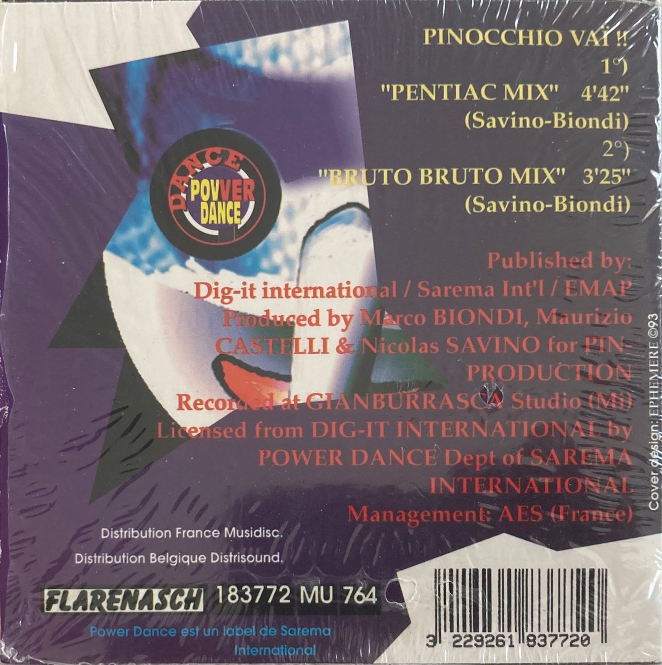 CDs: PIN-OCCHIO - PINOCCHIO VAI !! – D'occasion à Poliez-Pittet par Newtown-Records 1