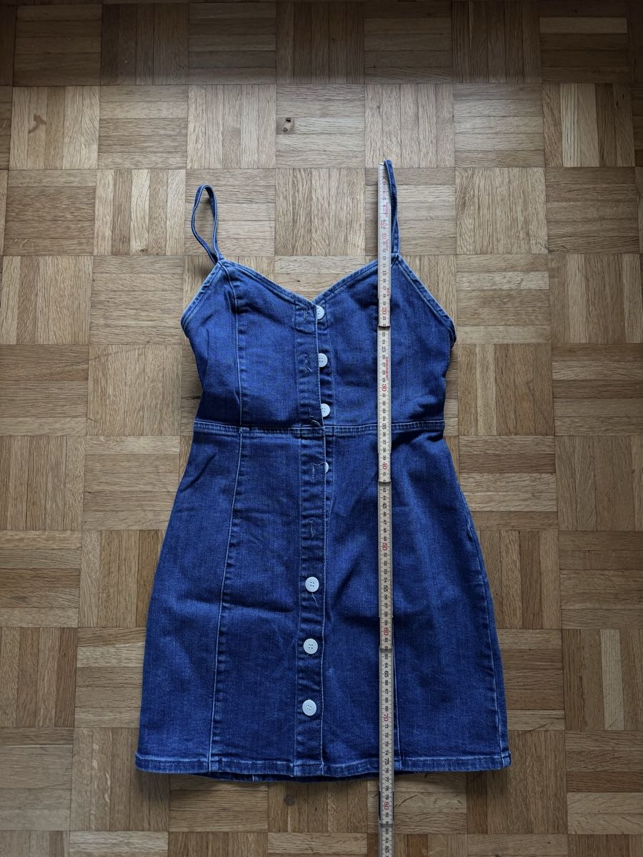 Kleider: Denim Button Front Mini Dress Blue – Neu (gemäss Beschreibung) aus Zürich von PeaceandLovex33 3