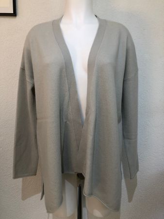 ALLUDE Damen Strickjacke 100% Cashmere grau Grösse S