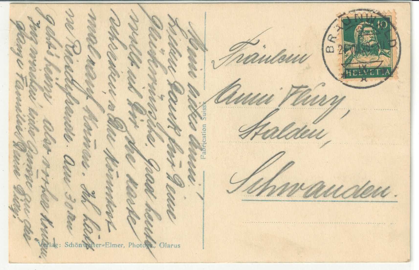 Cartoline postali: Braunwald - Landschaft – Usato da Ettingen venduto da Kartenplanet 1