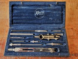 Kern Aarau Reisszeug Vintage – Präzisions-Zirkelse 10-teilig