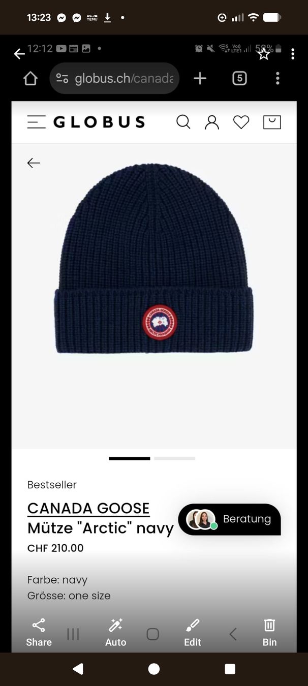 Canada Goose Copricapi, berretti & cappellini: Canada Goose Mütze Artic – Nuovo e nell'imballaggio originale da Kloten venduto da Ronusa01 1