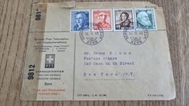 1943 Pro Juventute Satzbrief nach New York Zensur