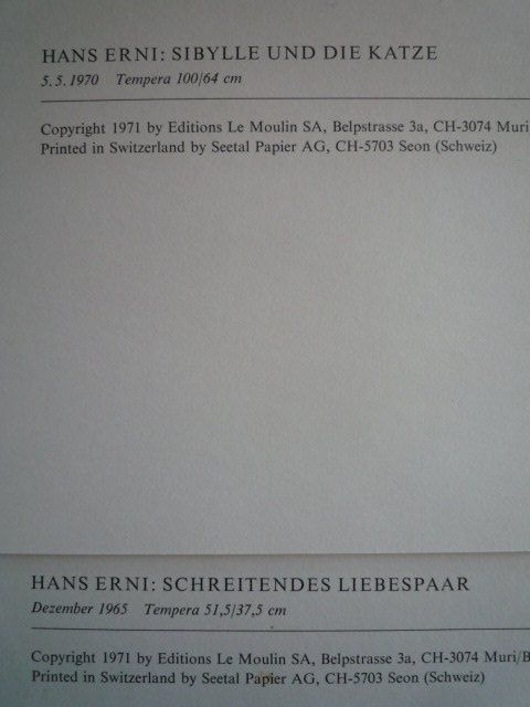 Grafica & Litografie: 4 lithos / Lithografien Hans Erni – Usato da Cortaillod venduto da Matteo18 5