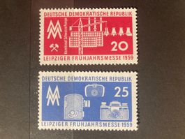 DDR 1959 Satz Leizpziger Frühjahrsmesse postfrisch