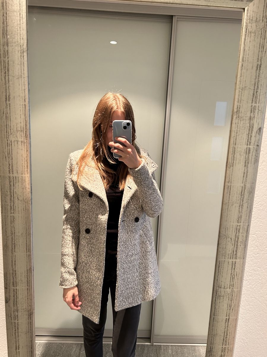 Only Cappotti: Only grauer Wollmantel – Nuovo (secondo la descrizione) da Zürich venduto da Shoppingqueen98 3