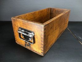 Original Industrial Design Holzbox, Kiste, Holzkiste Vintage