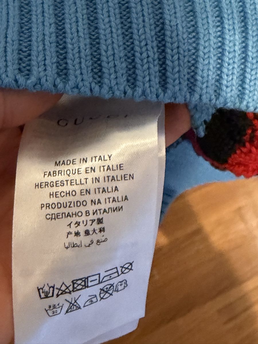 Gucci Maglioni & Felpe: Gucci Pullover hellblau gestrickt Grösse 8 top – Usato da Zug venduto da Phrauto 3