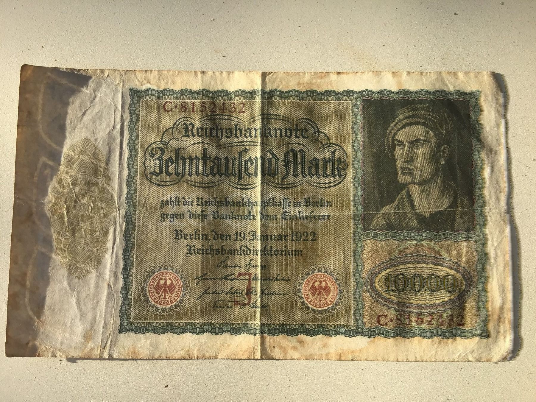 Banconote: 10 000 Reichsmark – Usato da St. Gallen venduto da Blin 1