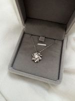 Halskette mit Moissanit Anhänger 925 Silber GRA Zertifikat