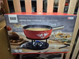 Neues Kuhn Rikon Fondue Induktion Bergliebe rot Ø 22 cm Set