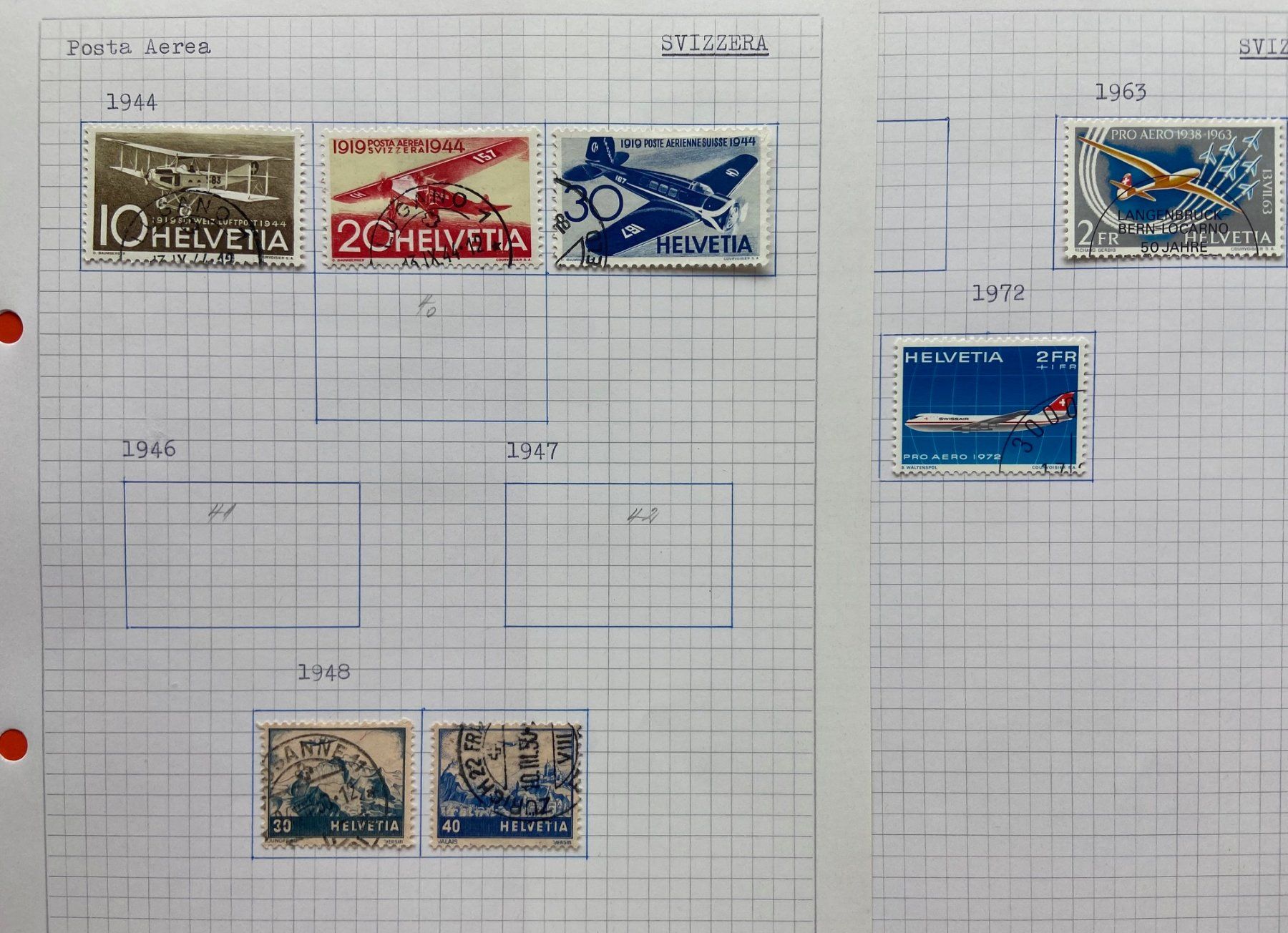 Tutti i francobolli: FLUGPOST, POSTEN 0, MEIST SAUBER – Usato da Pura venduto da ulisse1957 2