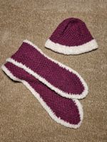 Mädchen Schal und Mütze, handgestrickt vom Grosi