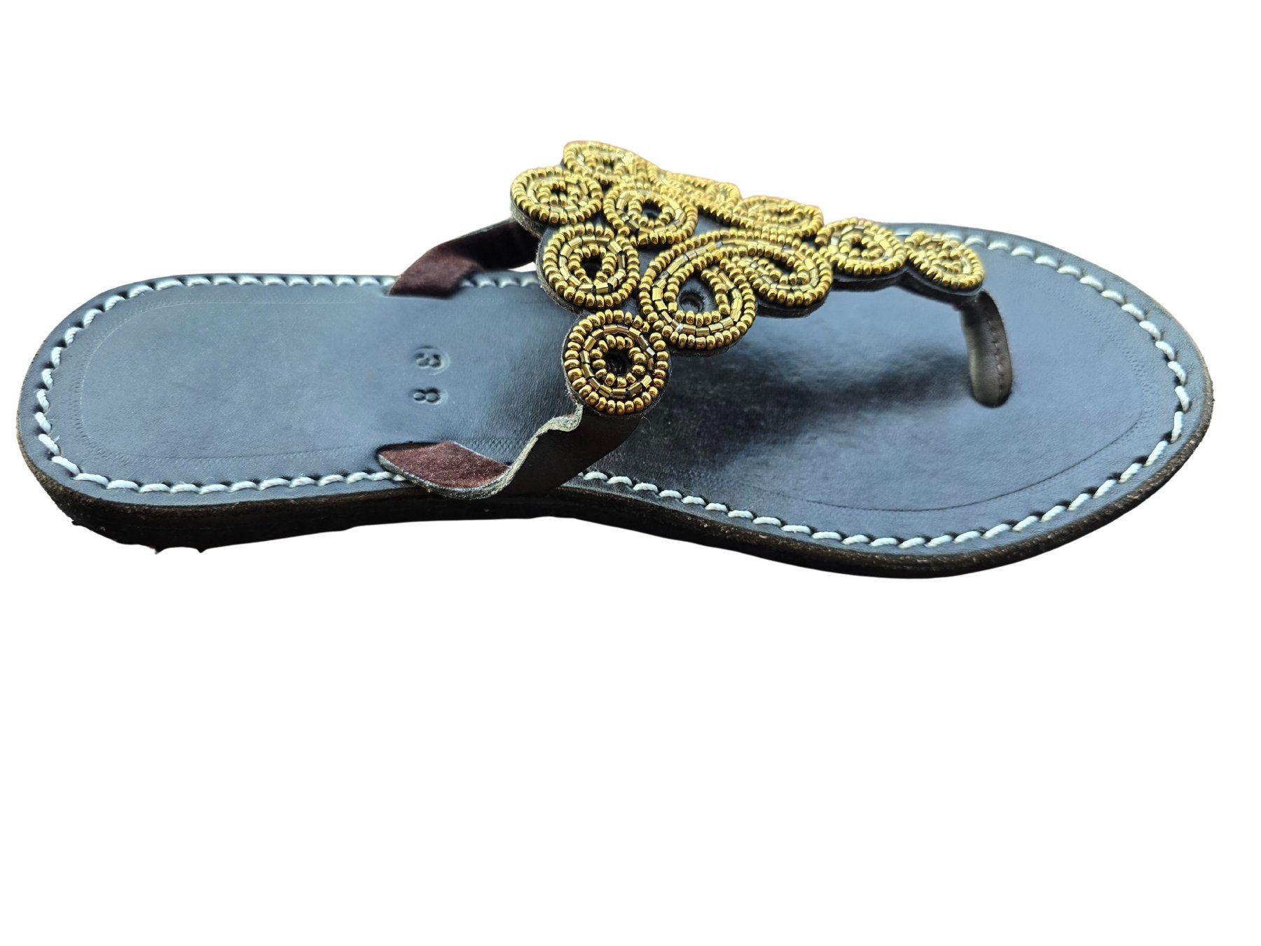 Scarpe da donna: Handgemachte Leder-Sandalen - Gold 38 – Nuovo e nell'imballaggio originale da Brione s. Minusio venduto da Littleninja 2