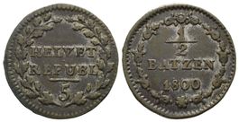 HR 0,5 Batzen 1800  /3801