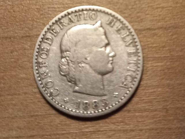 Tutti le monete: 20 Rappen 1883 – Usato da Zürich venduto da Hofzgee 1