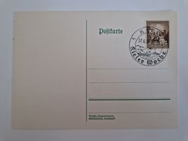Deutsches Reich Postkarte Briefmarke 1938