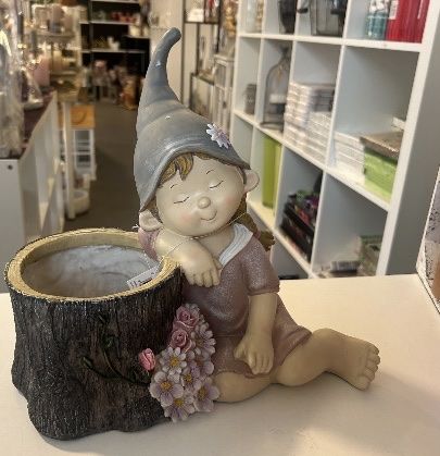 Statuette: Gartenzwerg Blumentopf – Nuovo e nell'imballaggio originale da Aarwangen venduto da to-hirschi