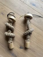 2x Pendelleuchte Seil Holz