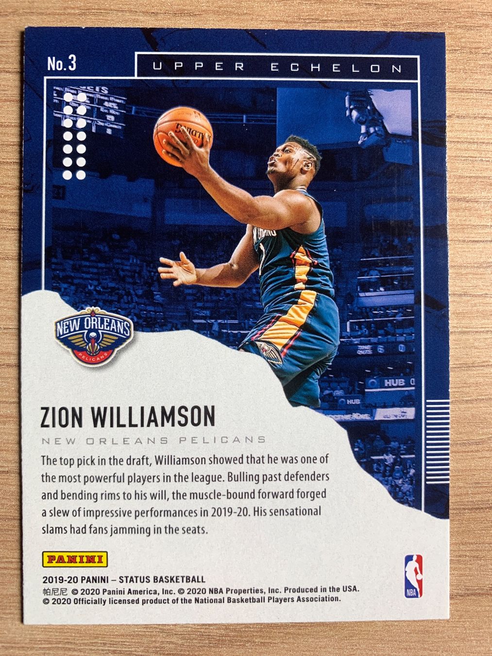Nba Carte collezionabili: NBA Zion Williamson RC Upper Echelon Status 19/20 – Usato da Netstal venduto da Clutch79Cardz 1