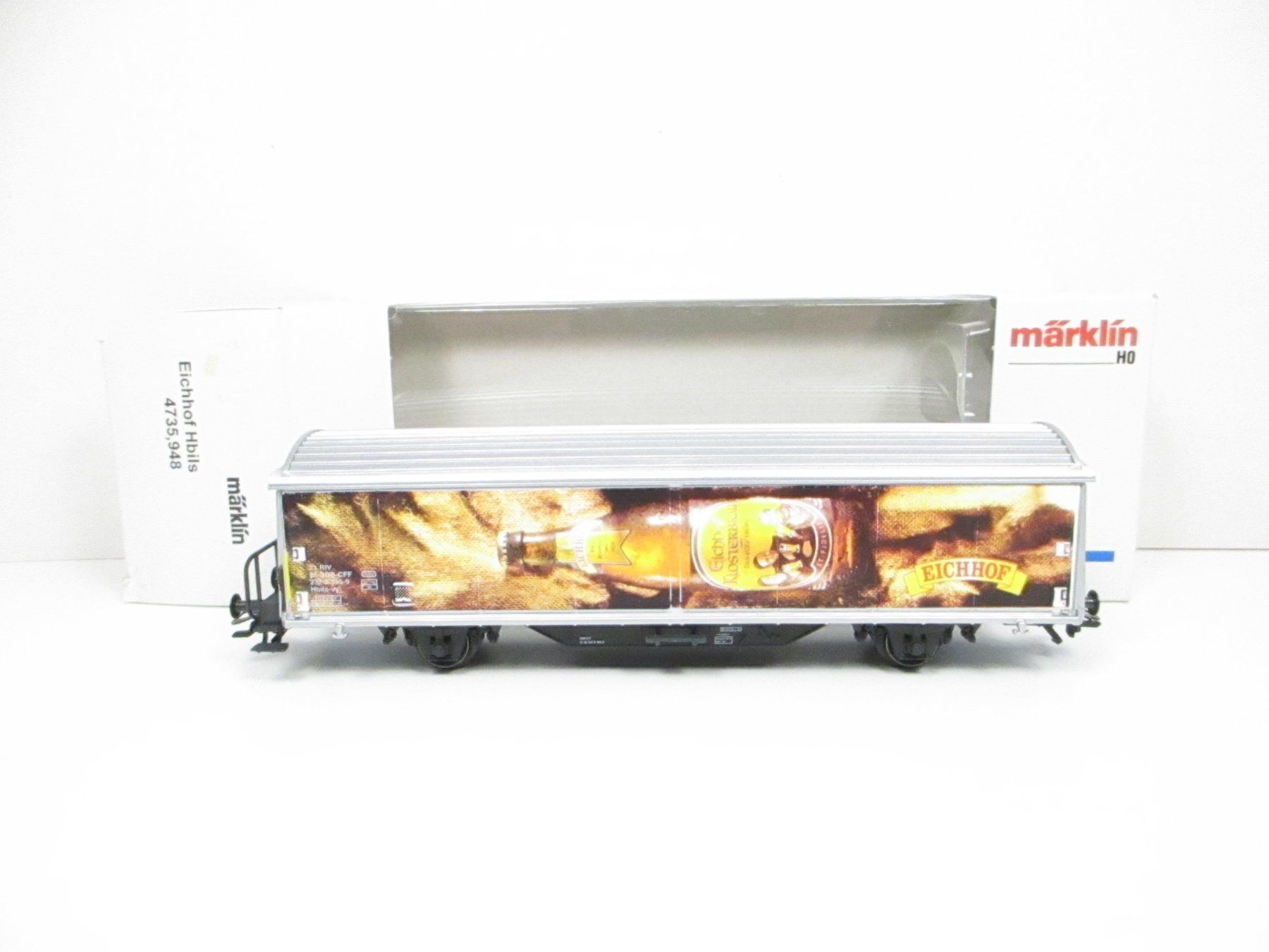Märklin Modellini di ferrovie: Märklin H0 4735.948 SBB Schiebewandwagen EICHHOF BRAUGOLD – Nuovo e nell'imballaggio originale da Olten venduto da Heinrich875 3