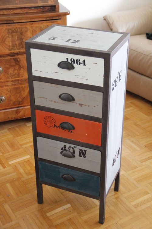 Vintage Kommode Shabby Chic Schubladen Schrank (Neu (gemäss ...