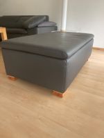 Schubiger Hocker Seline Leder Graphit 2 sitzer