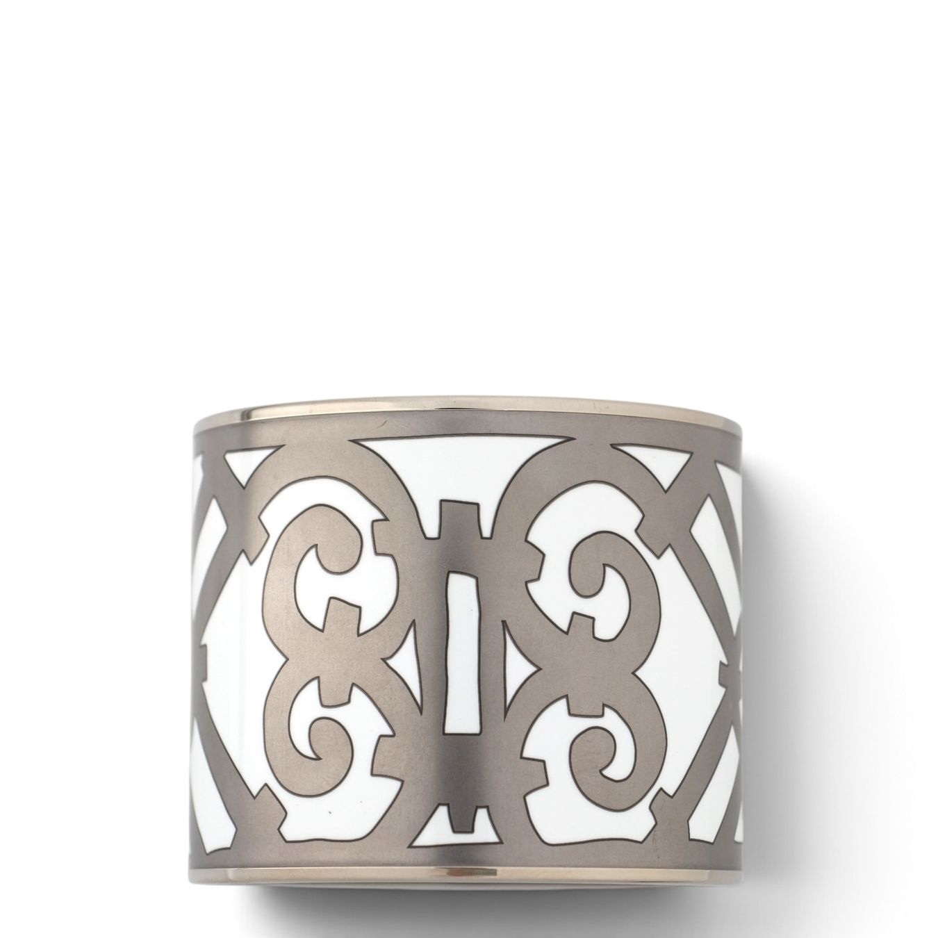 Hermès Bracciali & Braccialetti: Hermès Emailarmband breit silber/weiss – Usato da Binningen venduto da Designerlabels 1