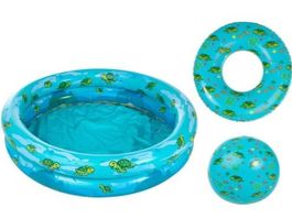 Schwimmbecken Set Ball Ring Schildkröten Motiv neu Kinder
