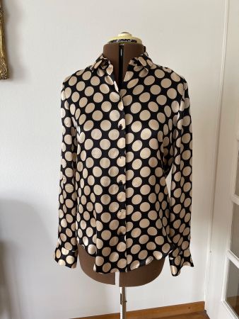 ZARA WOMAN Seidenbluse langarm, Grösse XS
