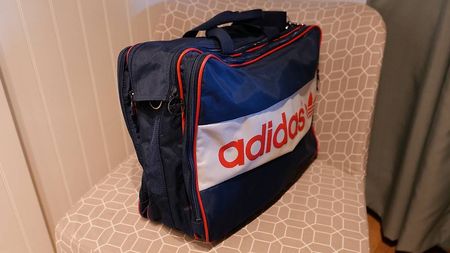 Vintage adidas Trefoil Reisetasche 1984 Navy Rot