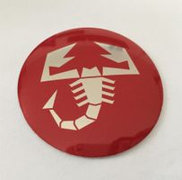 Abarth Linse zu Deckel 60mm rot-chrom AUSVERKAUF