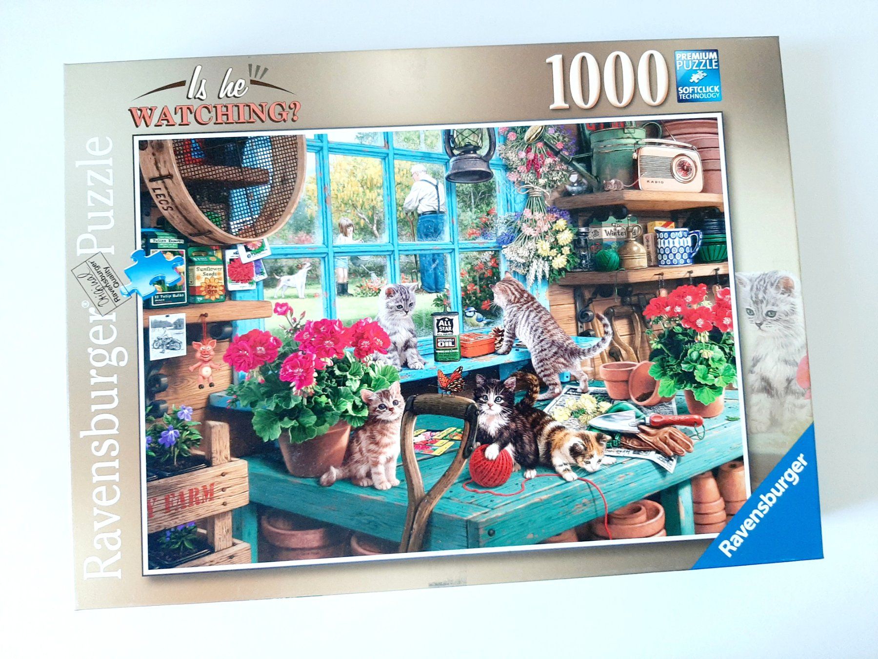 Ravensburger Puzzle: Puzzle 1000er Ravensburger Katzen Is He Watching? – Usato da Flaach venduto da maj_w_