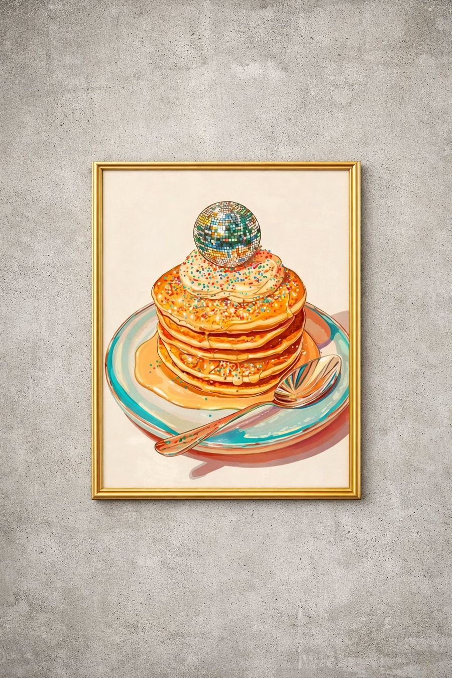 Poster & Bilder: Poster affiche Impression Pancake Disco Vintage rétro déco – Neu und originalverpackt aus Meyrin von Nostalgica 1