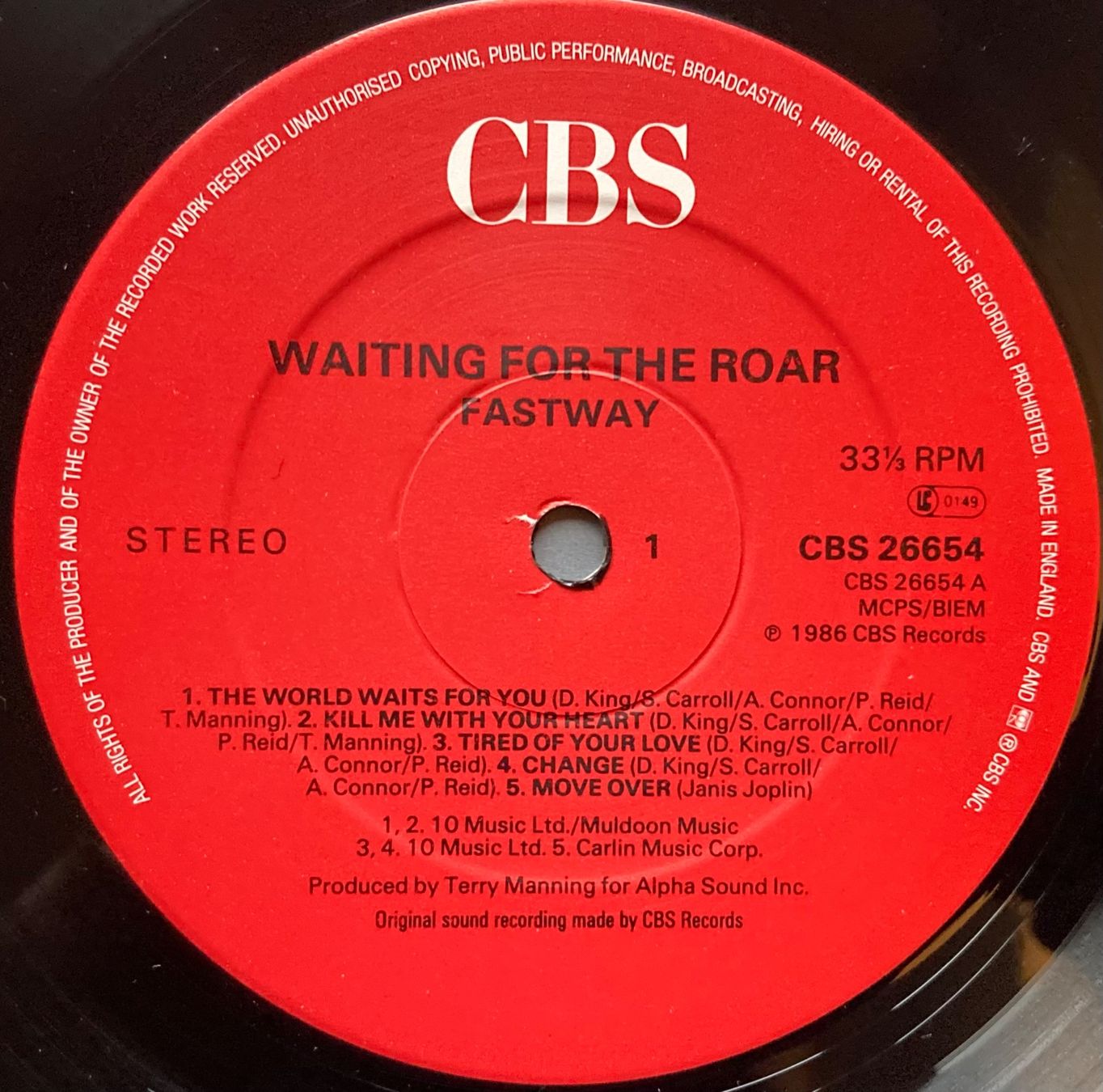 Schallplatten: FASTWAY - WAITING FOR THE ROAR – Gebraucht aus Poliez-Pittet von Newtown-Records 2